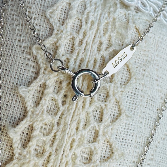 RARE Tiffany & Co Rubedo Puff Heart with Silver Chain Necklace, 18" - Picture 5 of 10